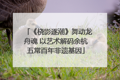 《桡影逐潮》舞动龙舟魂 以艺术解码余杭五常百年非遗基因