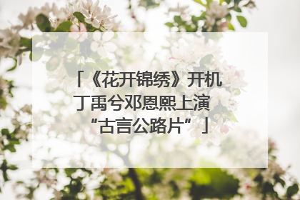 《花开锦绣》开机 丁禹兮邓恩熙上演“古言公路片”