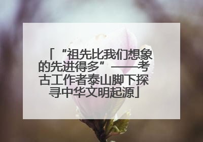 “祖先比我们想象的先进得多”——考古工作者泰山脚下探寻中华文明起源
