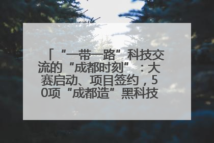 “一带一路”科技交流的“成都时刻”：大赛启动、项目签约，50项“成都造”黑科技吸引多国客商