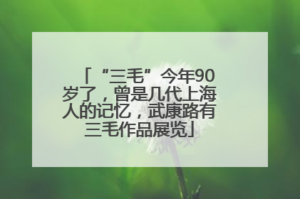 “三毛”今年90岁了，曾是几代上海人的记忆，武康路有三毛作品展览