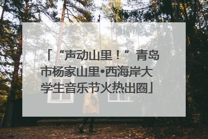 “声动山里！”青岛市杨家山里•西海岸大学生音乐节火热出圈