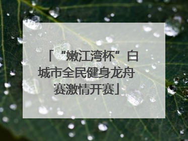“嫩江湾杯”白城市全民健身龙舟赛激情开赛