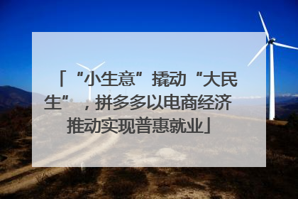 “小生意”撬动“大民生”，拼多多以电商经济推动实现普惠就业