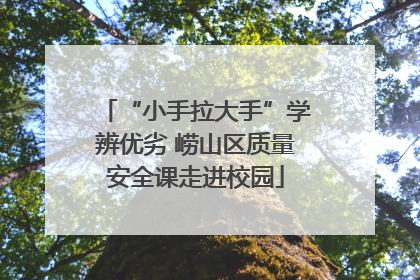“小手拉大手”学辨优劣 崂山区质量安全课走进校园