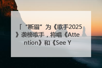 “断眉”为《歌手2025》袭榜歌手，将唱《Attention》和《See You Again》