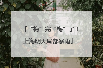 “梅”完“梅”了！上海明天局部暴雨