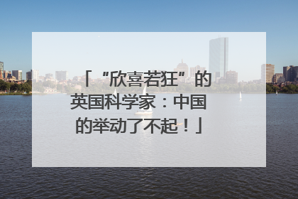 “欣喜若狂”的英国科学家：中国的举动了不起！