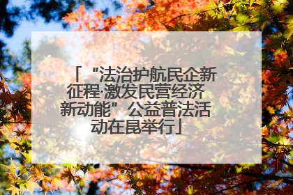 “法治护航民企新征程·激发民营经济新动能”公益普法活动在昆举行