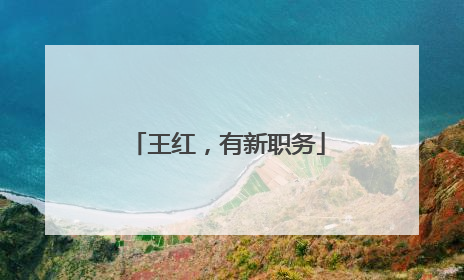 王红，有新职务