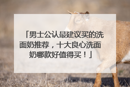 男士公认最建议买的洗面奶推荐，十大良心洗面奶哪款好值得买！
