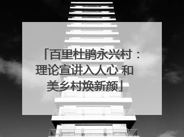 百里杜鹃永兴村：理论宣讲入人心 和美乡村焕新颜