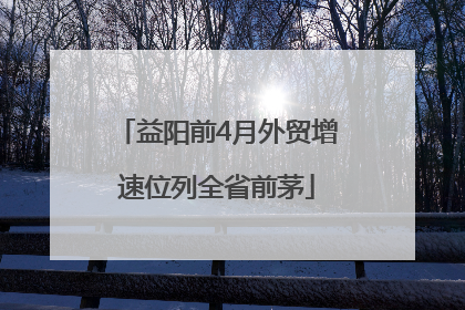 益阳前4月外贸增速位列全省前茅