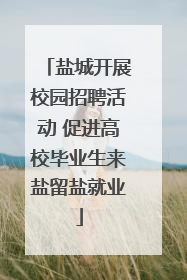 盐城开展校园招聘活动 促进高校毕业生来盐留盐就业
