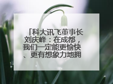 科大讯飞董事长刘庆峰：在成都，我们一定能更愉快、更有想象力地拥抱人工智能