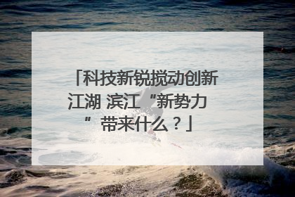 科技新锐搅动创新江湖 滨江“新势力”带来什么？