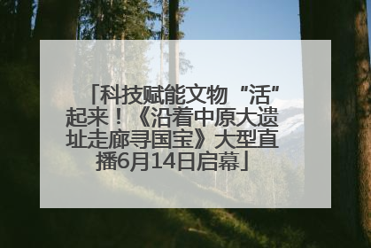 科技赋能文物“活”起来！《沿着中原大遗址走廊寻国宝》大型直播6月14日启幕