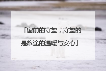 窗前的守望，守望的是旅途的温暖与安心