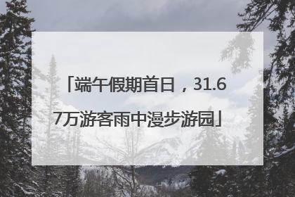 端午假期首日，31.67万游客雨中漫步游园