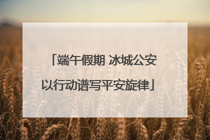 端午假期 冰城公安以行动谱写平安旋律