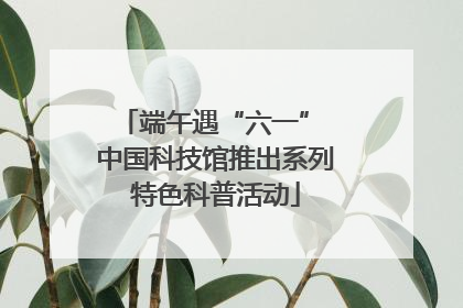 端午遇“六一” 中国科技馆推出系列特色科普活动