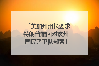 美加州州长要求特朗普撤回对该州国民警卫队部署