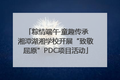 粽情端午·童趣传承 湘潭湖湘学校开展“致敬屈原”PDC项目活动