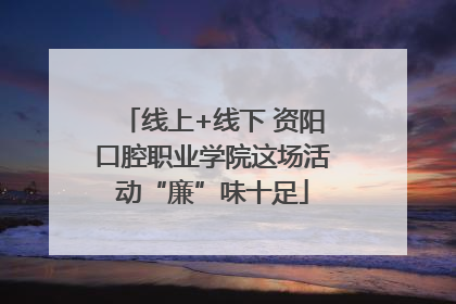 线上+线下 资阳口腔职业学院这场活动“廉”味十足