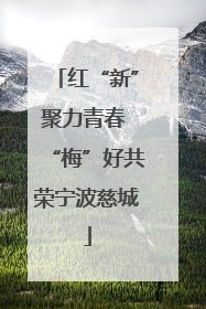 红“新”聚力青春 “梅”好共荣宁波慈城