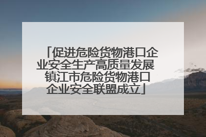 促进危险货物港口企业安全生产高质量发展 镇江市危险货物港口企业安全联盟成立