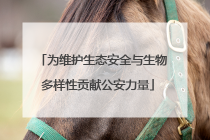 为维护生态安全与生物多样性贡献公安力量