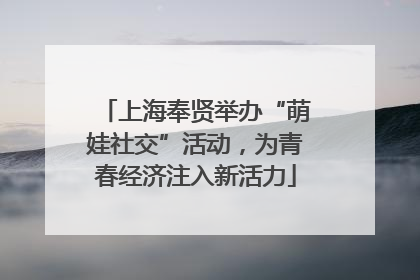 上海奉贤举办“萌娃社交”活动，为青春经济注入新活力