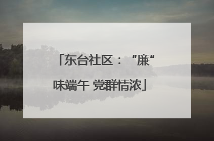 东台社区：“廉”味端午 党群情浓