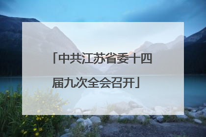中共江苏省委十四届九次全会召开