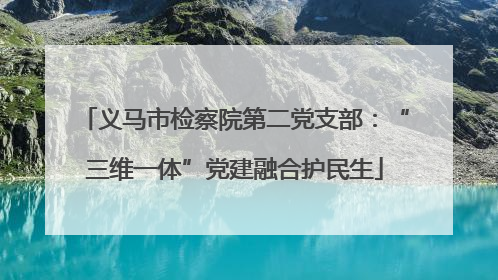 义马市检察院第二党支部：“三维一体”党建融合护民生