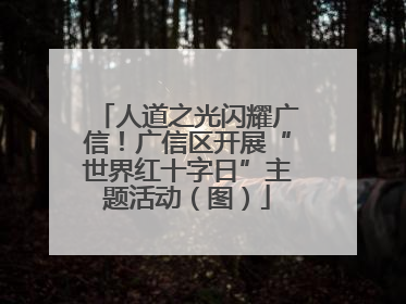人道之光闪耀广信！广信区开展“世界红十字日”主题活动（图）