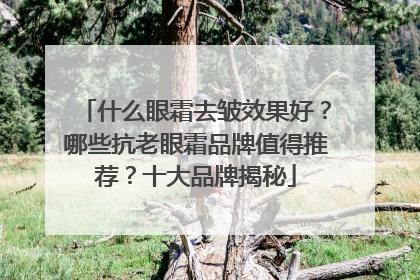 什么眼霜去皱效果好？哪些抗老眼霜品牌值得推荐？十大品牌揭秘
