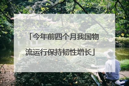 今年前四个月我国物流运行保持韧性增长