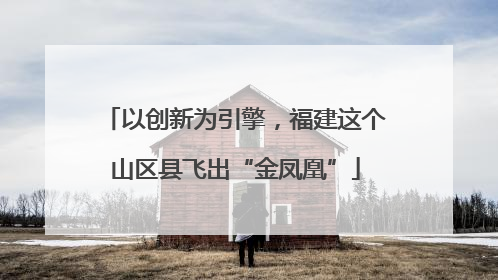 以创新为引擎，福建这个山区县飞出“金凤凰”