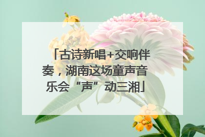 古诗新唱+交响伴奏，湖南这场童声音乐会“声”动三湘