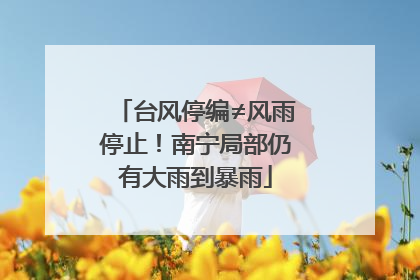台风停编≠风雨停止！南宁局部仍有大雨到暴雨