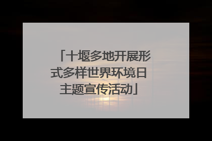 十堰多地开展形式多样世界环境日主题宣传活动