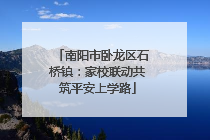 南阳市卧龙区石桥镇：家校联动共筑平安上学路