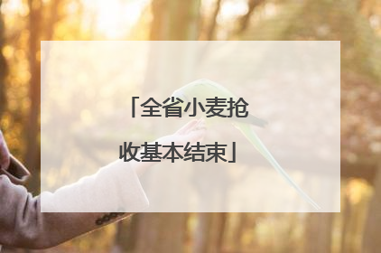 全省小麦抢收基本结束
