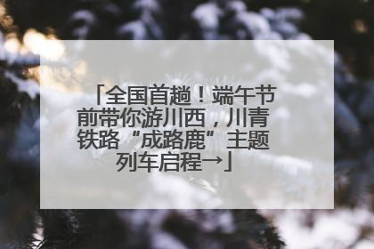 全国首趟！端午节前带你游川西，川青铁路“成路鹿”主题列车启程→
