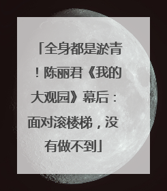 全身都是淤青！陈丽君《我的大观园》幕后：面对滚楼梯，没有做不到