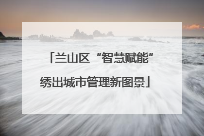 兰山区“智慧赋能”绣出城市管理新图景