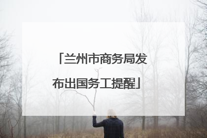 兰州市商务局发布出国务工提醒