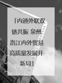 内通外联双链共振 泉州洛江内外贸易高质量发展开新局