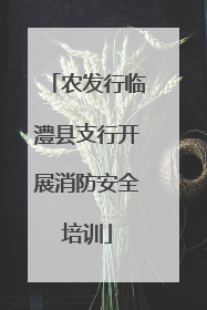 农发行临澧县支行开展消防安全培训